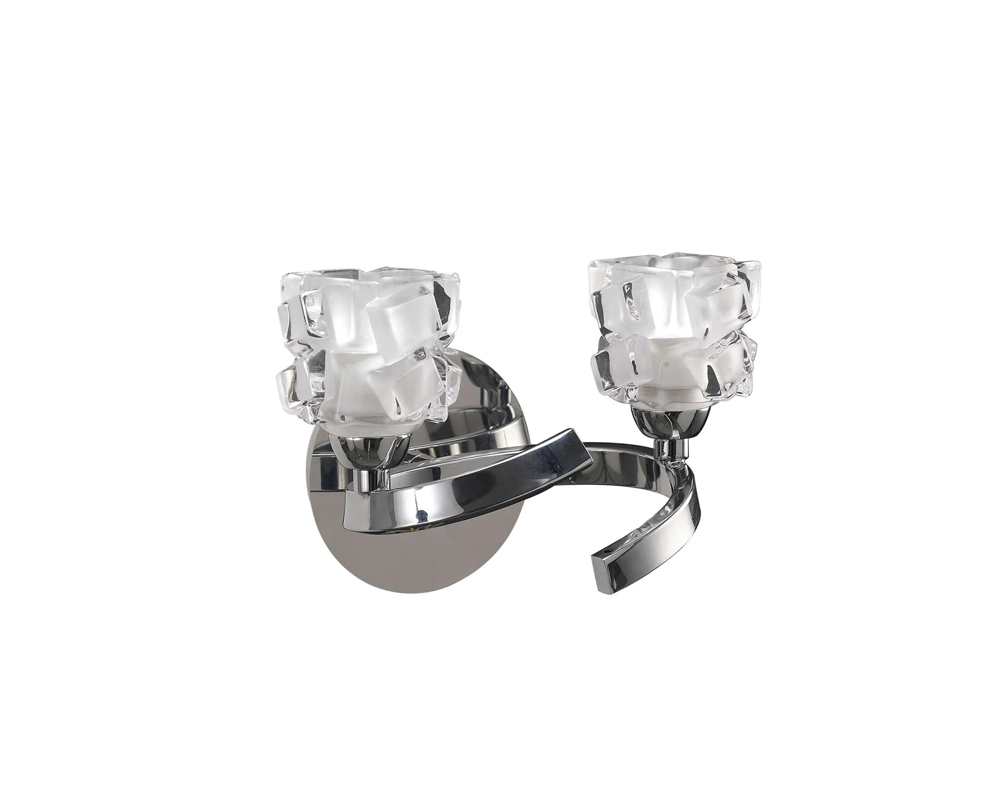 Ice Polished Chrome Wall Lights Mantra Armed Wall Lights